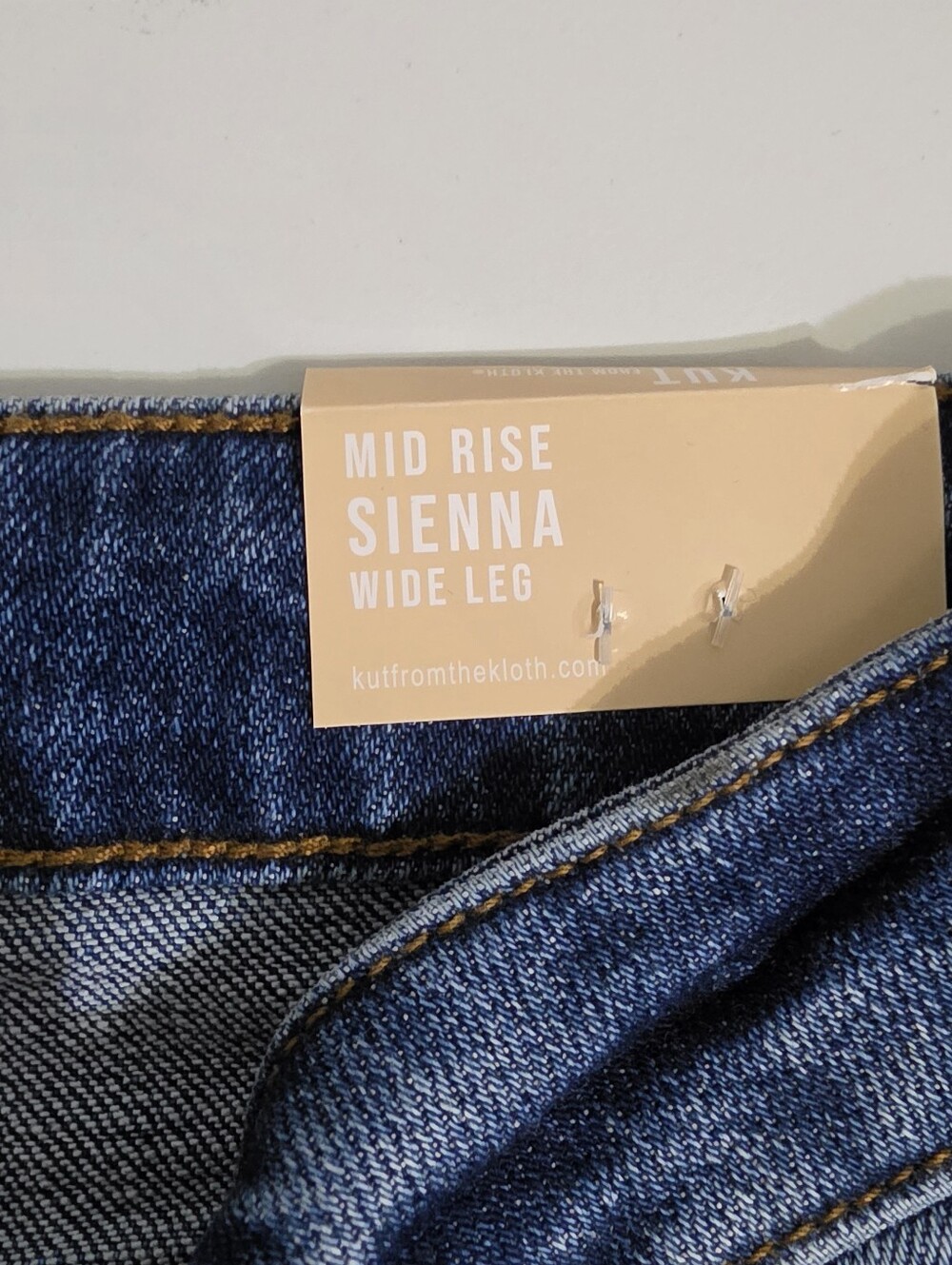 KUT From The Kloth Sienna Wide Leg Jeans Womens Size 8 Mid Rise Cuffed NEW - Picture 7 of 13